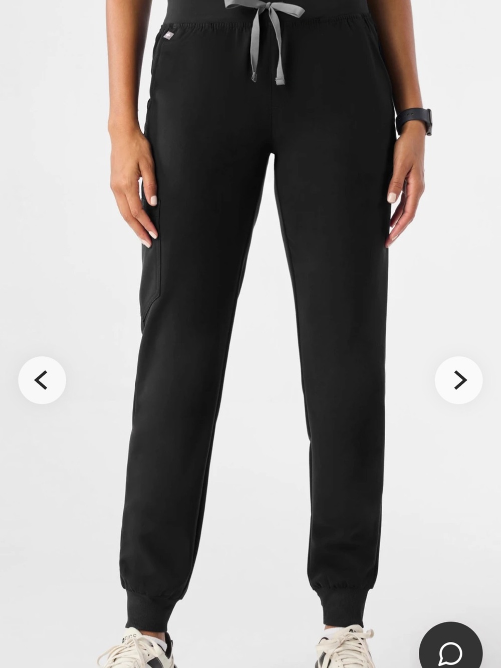 Figs Womenโs Black Jogger Pants - Comfortable Everyday Fit